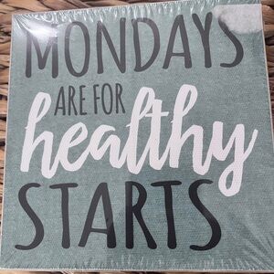 Funny Wooden Block Sign – “Fridays are for Wine & Pizza / Mondays are for Heal